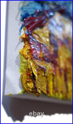 Original Oil? Painting Vintage? Art? Signed'24 Outsider Bird Nature? Animal Realism