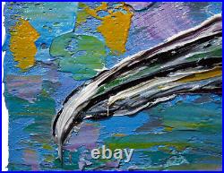Original Oil? Painting? Vintage? Art? Signed'24 Outsider Bird Nature Animal Realism