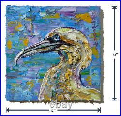 Original Oil? Painting? Vintage? Art? Signed'24 Outsider Bird Nature Animal Realism
