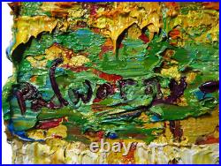 Original Oil? Painting Vintage? Art? Signed'24 Outsider Bird Nature? Animal Realism