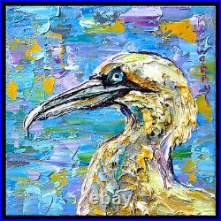 Original Oil? Painting? Vintage? Art? Signed'24 Outsider Bird Nature Animal Realism
