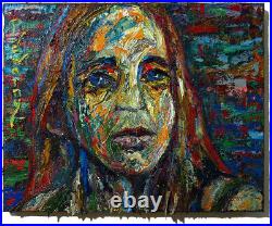 Original Oil? Painting? Vintage? Art? Signed Art Outsider Abstract Expressionist Pop