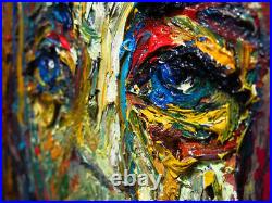 Original Oil? Painting? Vintage? Art? Signed Art Outsider Abstract Expressionist Pop