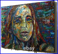 Original Oil? Painting? Vintage? Art? Signed Art Outsider Abstract Expressionist Pop