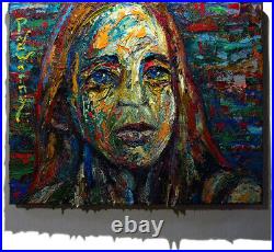 Original Oil? Painting? Vintage? Art? Signed Art Outsider Abstract Expressionist Pop