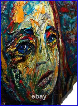 Original Oil? Painting? Vintage? Art? Signed Art Outsider Abstract Expressionist Pop