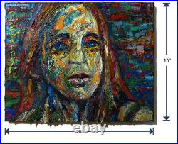 Original Oil? Painting? Vintage? Art? Signed Art Outsider Abstract Expressionist Pop