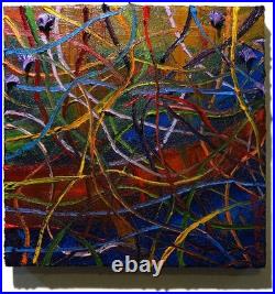 Original Oil? Painting Vintage Art? Signed Impressionist Pop? Abstract Modern Deco