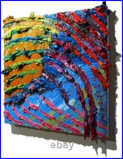 Original Oil? Painting Vintage Art? Signed Impressionist Pop? Abstract Modern Deco