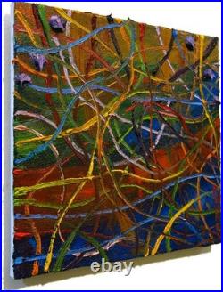 Original Oil? Painting Vintage Art? Signed Impressionist Pop? Abstract Modern Deco