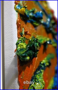 Original Oil? Painting Vintage Art? Signed Impressionist Pop? Abstract Modern Deco