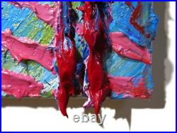 Original Oil? Painting Vintage Art? Signed Impressionist Pop? Abstract Modern Deco