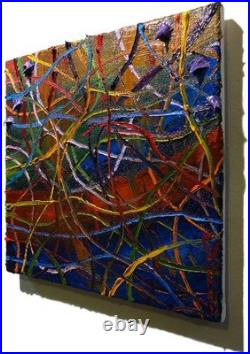 Original Oil? Painting Vintage Art? Signed Impressionist Pop? Abstract Modern Deco