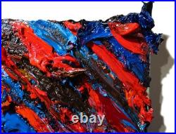 Original Oil? Painting Vintage Art? Signed Impressionist Pop? Abstract Modern Deco