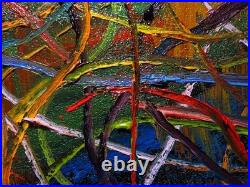 Original Oil? Painting Vintage Art? Signed Impressionist Pop? Abstract Modern Deco