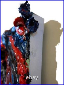 Original Oil? Painting Vintage Art? Signed Impressionist Pop? Abstract Modern Deco