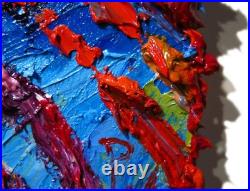 Original Oil? Painting Vintage Art? Signed Impressionist Pop? Abstract Modern Deco