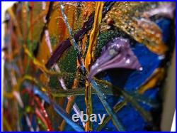 Original Oil? Painting Vintage Art? Signed Impressionist Pop? Abstract Modern Deco