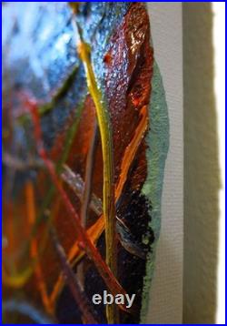 Original Oil? Painting Vintage Art? Signed Impressionist Pop? Abstract Modern Deco