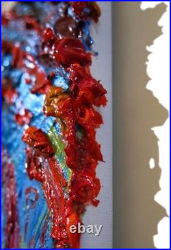 Original Oil? Painting Vintage Art? Signed Impressionist Pop? Abstract Modern Deco