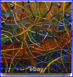 Original Oil? Painting Vintage Art? Signed Impressionist Pop? Abstract Modern Deco
