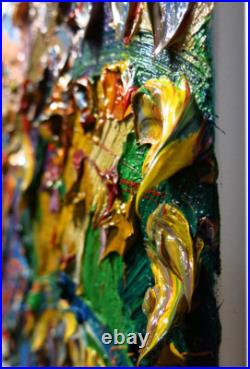 Original Oil? Painting Vintage? Art? Signed Pop Outsider Abstract Outsider? Nature A