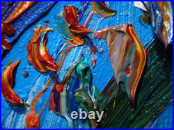 Original Oil? Painting Vintage? Art? Signed Pop Outsider Abstract Outsider? Nature A