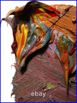 Original Oil? Painting Vintage? Art? Signed Pop Outsider Abstract Outsider? Nature A