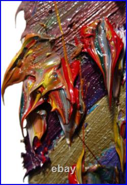 Original Oil? Painting Vintage? Art? Signed Pop Outsider Abstract Outsider? Nature A