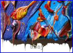 Original Oil? Painting Vintage? Art? Signed Pop Outsider Abstract Outsider? Nature A