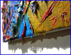 Original Oil? Painting Vintage? Art? Signed Pop Outsider Abstract Outsider? Nature A