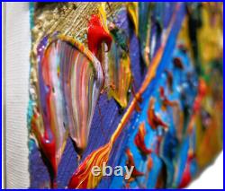 Original Oil? Painting Vintage? Art? Signed Pop Outsider Abstract Outsider? Nature A