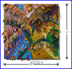 Original Oil? Painting Vintage? Art? Signed Pop Outsider Abstract Outsider? Nature A