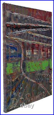 Original Oil Painting? Vintage? Impressionist? Art? Realism? Signed Abstract Highway
