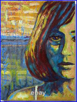 Original Oil? Painting Vintage Impressionist Art Woman Girl? Female Portrait Pop? A