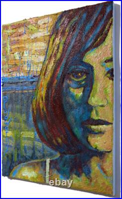 Original Oil? Painting Vintage Impressionist Art Woman Girl? Female Portrait Pop? A