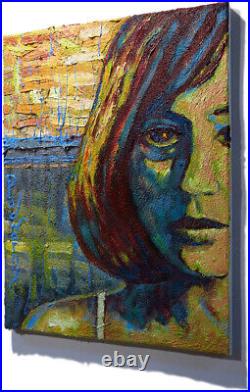 Original Oil? Painting Vintage Impressionist Art Woman Girl? Female Portrait Pop? A