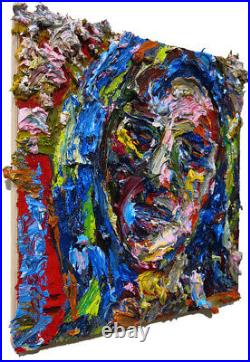 Original Oil? Painting? Vintage? New? Art? Signed'23 Abstract Female Portrait Girl A