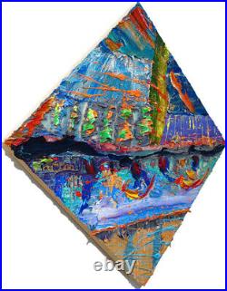 Original Oil? Painting? Vintage? New? Art? Signed'23 Unique Abstract Contemporary An