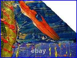 Original Oil? Painting? Vintage? New? Art? Signed'23 Unique Abstract Contemporary An