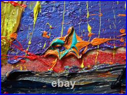 Original Oil? Painting? Vintage? New? Art? Signed'23 Unique Abstract Contemporary An