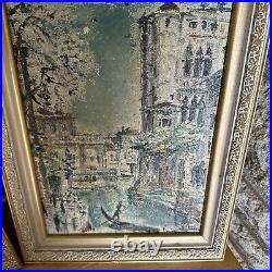 Original Oil Paintings On Canvas, VENICE Canal Set Of 2 Signed 11x14 Each Vtg