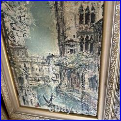 Original Oil Paintings On Canvas, VENICE Canal Set Of 2 Signed 11x14 Each Vtg