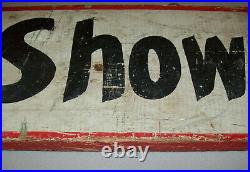 Original Old Vtg C 1930s Folk Art Hand Painted Wooden Sign Shown By Appointment