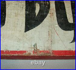 Original Old Vtg C 1930s Folk Art Hand Painted Wooden Sign Shown By Appointment