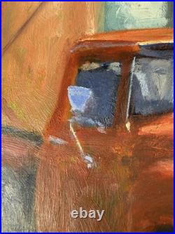 Original Signed Oil Painting of Vintage Red Pickup Truck Made by Me