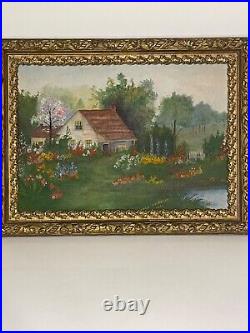 Original Signed impressionist painting by Grace Anderson Vintage 1934