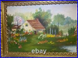 Original Signed impressionist painting by Grace Anderson Vintage 1934