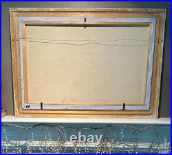 Original VTG Oil on Board Signed M. Scott Framed Landscape Painting 29x41
