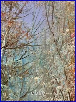 Original VTG Oil on Board Signed M. Scott Framed Landscape Painting 29x41